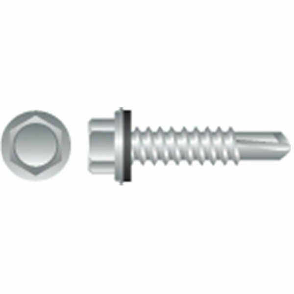 Strong-Point 8-18 x 0.63 in. Unslotted Indented Hex Washer Head Screws Zinc Plated, 5PK HA810